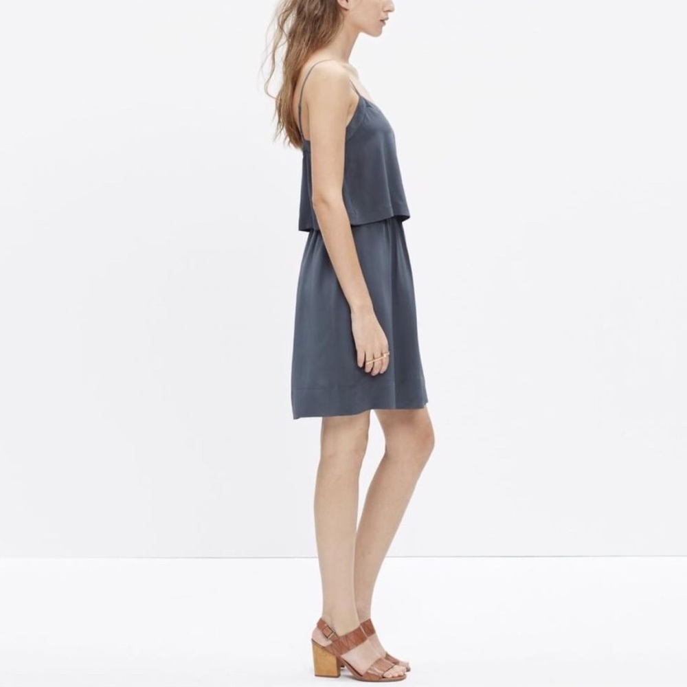 Madewell Silk Overlay Cami Mini Dress